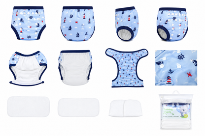 Reusable Nappy +Baby liners (x30)+Waterproof wet bag+Disposal bags (x20)
