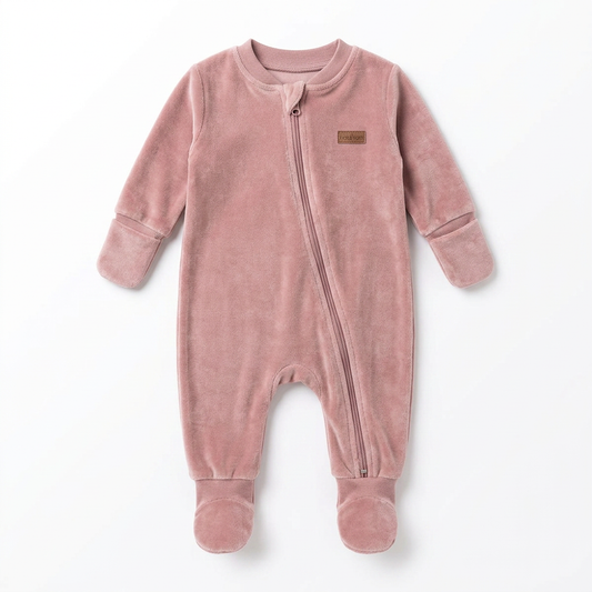 Thermal sleepsuit (fleece-lined) + Cosy baby socks (x3 pairs) + Scratch-proof mittens + Soft knit beanie + Warm cotton vests (x2)